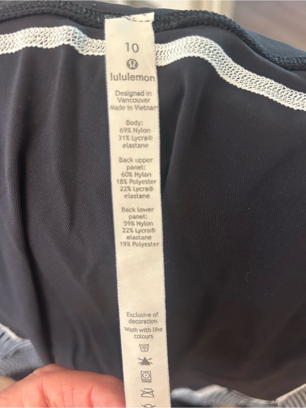 lululemon athletica Black Leggings with White Trim - Picture 4 of 4
